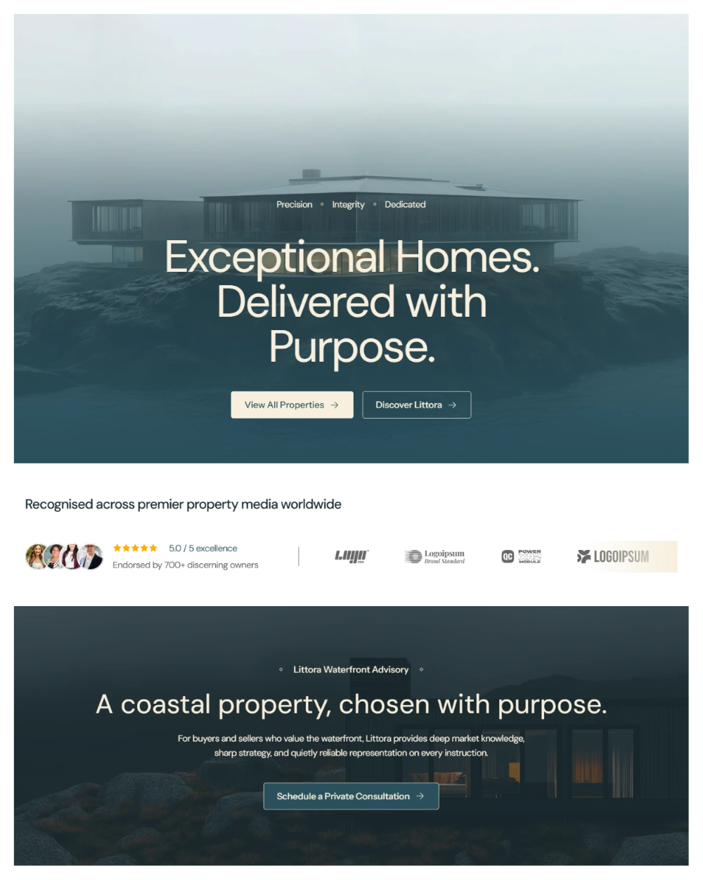 Littora — Coastal Real Estate Framer Template